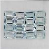 Image 1 : *CANNOT VERIFY, SEE DESC.*Emerald Cut Natural Top Blue Aquamarine 16 pcs. 7.01 ct. 6 x 4 mm- Apprais