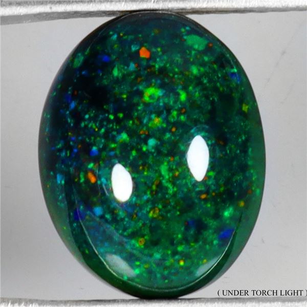*CANNOT VERIFY, SEE DESC.*Oval Cabochon OPAL 3.79 ct. Floral Play of Color 12 x 10 mm - Appraised Re