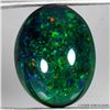 Image 1 : *CANNOT VERIFY, SEE DESC.*Oval Cabochon OPAL 3.79 ct. Floral Play of Color 12 x 10 mm - Appraised Re