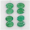 Image 1 : *CANNOT VERIFY, SEE DESC.*Emerald lot, 8 pcs. Oval Cut Unheated 5.61 ct. 7 x 5 mm - Appraised Replac