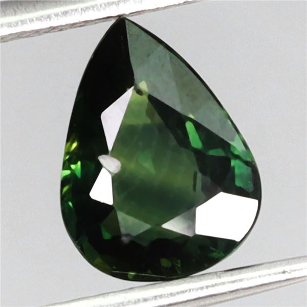 *CANNOT VERIFY, SEE DESC.*Pear Cut Natural Rich Green Sapphire 1.55 ct. High Clarity 8.5 x 6.5 mm - 
