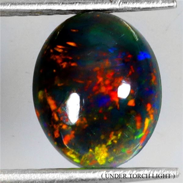 *CANNOT VERIFY, SEE DESC.*Oval Cabochon OPAL 1.23 ct. Floral Play of Color 9 x 7 mm - Appraised Repl
