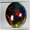 Image 1 : *CANNOT VERIFY, SEE DESC.*Oval Cabochon OPAL 1.23 ct. Floral Play of Color 9 x 7 mm - Appraised Repl
