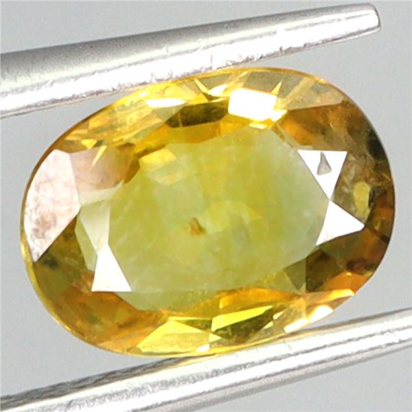 *CANNOT VERIFY, SEE DESC.*Oval Cut Natural Yellow Sapphire 0.95 ct. High Clarity 8 x 6 mm - Appraise