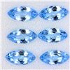 Image 1 : *CANNOT VERIFY, SEE DESC.*Marquise Cut Top Swiss Blue Topaz 6 pcs. 9.64 ct. 10 x 5 mm - Appraised Re