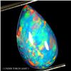 Image 1 : *CANNOT VERIFY, SEE DESC.*Rare Pear Cabochon OPAL 2.74 ct. AAA Floral Flash Play of Color 15 x mm - 