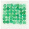 Image 1 : *CANNOT VERIFY, SEE DESC.*Round Cut Natural Top Green Emerald 42 pcs. 4.14 ct. 3 mm - Appraised Repl