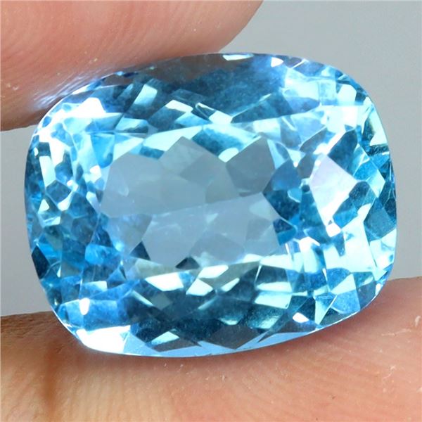 *CANNOT VERIFY, SEE DESC.*Antique Cut Top Swiss Blue Topaz 8.55 ct. 13 x 10 mm - Appraised Replaceme