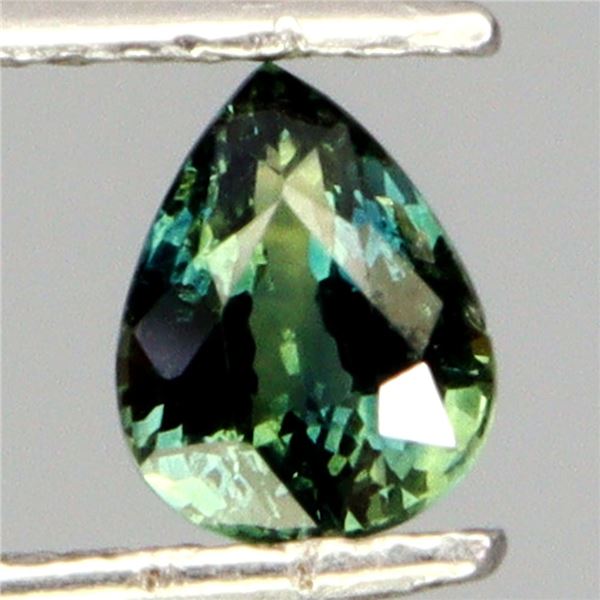 *CANNOT VERIFY, SEE DESC.*Pear Cut Natural Blue-Green Sapphire 1.28 ct. High Clarity 7 x 7 mm - Appr