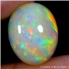 Image 1 : *CANNOT VERIFY, SEE DESC.*Oval Cabochon OPAL 6.05 ct. Floral Play of Color 16 x 13 mm - Appraised Re