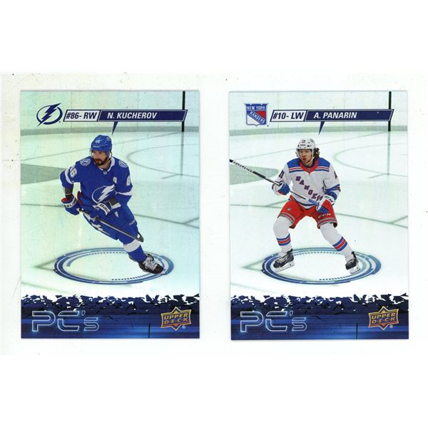 2023-24 Upper Deck Series 2 Hockey - PC's - #10-LW - A. Panarin and #86-RW - N. Kucherov.