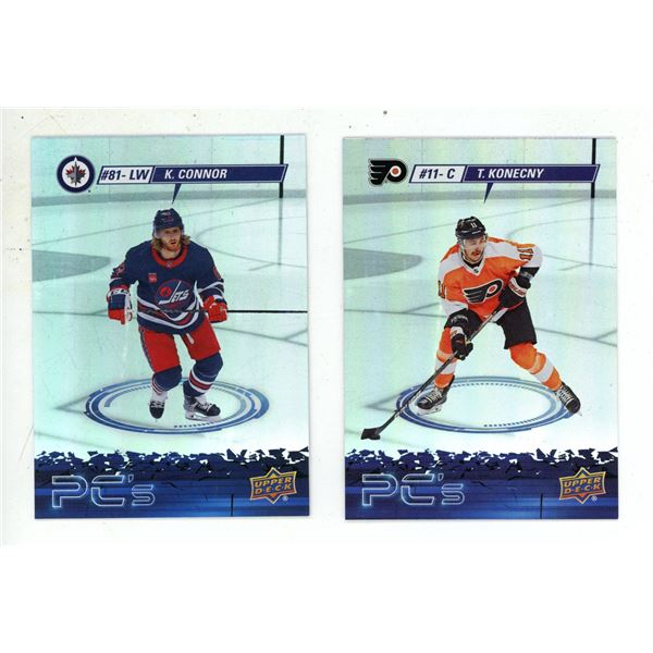 2023-24 Upper Deck Series 2 Hockey - PC's - #11-C - T. Konecny and #81-LW - K. Connor.