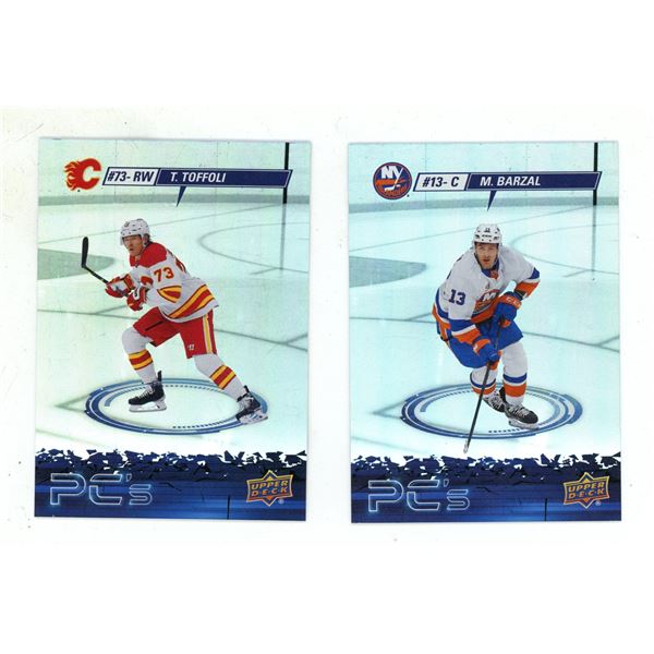 2023-24 Upper Deck Series 2 Hockey - PC's - #13C - M. Barzal and #73-RW - T. Toffoli.