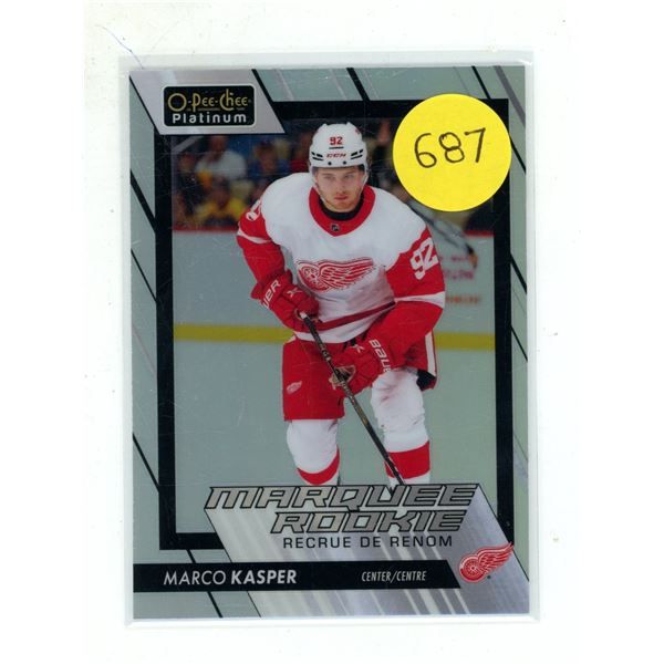 2023-24 O-Pee-Chee Platinum Hockey - Marco Kasper - Marquee Rookie - Rainbow.