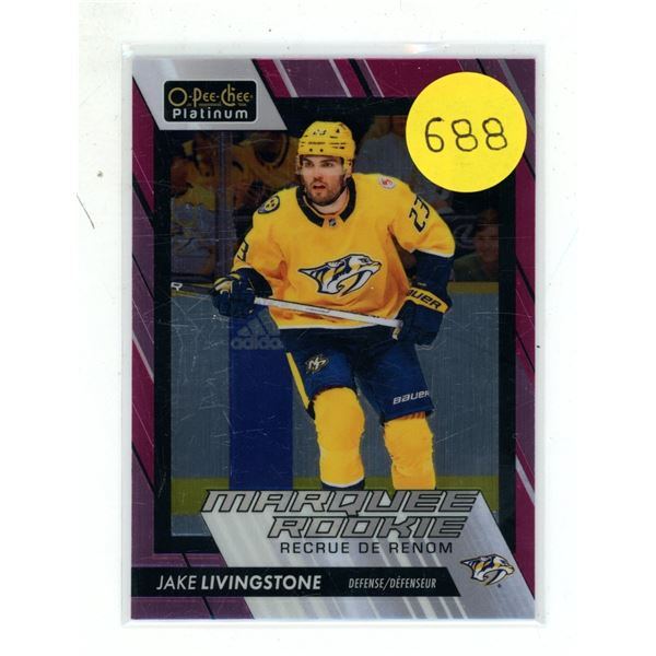 2023-24 O-Pee-Chee Platinum Hockey - Jake Livingstone - Marquee Rookie - Matte Pink.