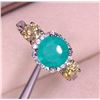 Image 3 : 2.98 ct Certified Silver Emerald gemstone Ring ($5,316 Appraisal)