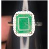 Image 3 : 4 ct Certified Silver Emerald gemstone Ring ($8,244 Appraisal)