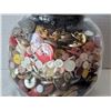 Image 6 : 1950's storage jar with porcelain doll head on lid. Filled with vintage buttons.