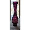 Image 3 : Deep amethyst purple glass hobnail vase.