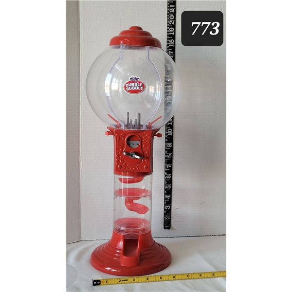Vtg. Spiral Double Bubble gumball machine. Metal & plastic.