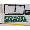 Image 1 : 1978 Ontario license plate & Dodge plate holder.