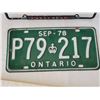 Image 2 : 1978 Ontario license plate & Dodge plate holder.