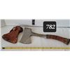 Image 1 : Vtg. Estwing hatchet. Leather wrapped handle & leather blade cover.