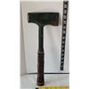 Image 2 : Vtg. Estwing wood splitter mallet hatchet. Leather wrapped handle.