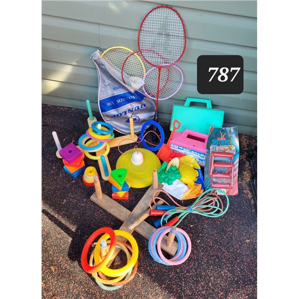 Collection of outdoor games.