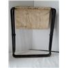 Image 5 : Vtg. Iron & canvas stool, Shot shell dry box & Hunter gun cleaning kit.