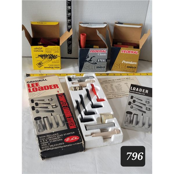 Lee Loader Gun shell kit & empty shot shells.