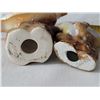 Image 3 : Vtg. Bird ornaments features Roman duck oil lamp reproduction,carved marble & ceramic birds.(Japan)