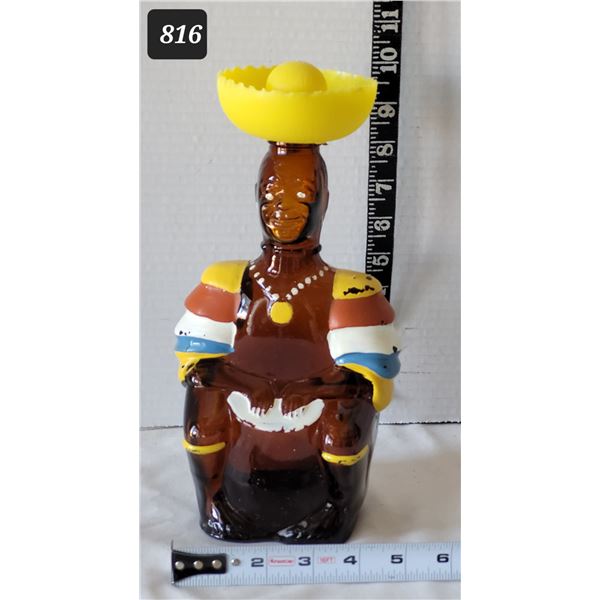 1970's Trinidad collector bottle Old Oak Rum. (Limbo Drummer)