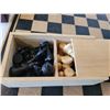 Image 3 : Vtg. 1953 Selchow & Righter Co. Scrabble board game & wood chess set.