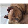 Image 4 : Large, heavy solid wood curled up cat.