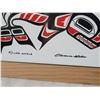 Image 2 : Clarence A. Wells “Killer Whale” aboriginal art framed ceramic tile.