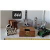 Image 1 : Wooden items. Handmade thresher & Jeep.