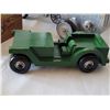 Image 4 : Wooden items. Handmade thresher & Jeep.