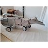 Image 7 : Wooden items. Handmade thresher & Jeep.