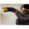 Image 5 : 2 Vintage pipe themed ashtrays with gold coloured trim.