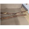 Image 3 : (2) Wood Walking Sticks w/ Stub Ends 50" and 42"
