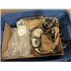 Image 3 : Rough Neck Rubber Maid Storage Tub w/ Misc. Glass Ware