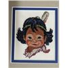 Image 3 : Framed Needle Point Native Indian Artwork 14"x8"