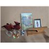 Image 1 : Lot of Bird Decor Items (Some Vintage, Porcelain, and wood)