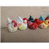 Image 2 : (6) Vintage Small Chicken Decor Items and Fold Out Wooden Box