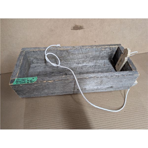 Vintage Made of Barn Board Decor Sled  (18"x8"x5.5")