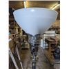 Image 2 : Vintage Silver Unique Designed Lamp w/ Unique Marble Like Base (Works) 63" H