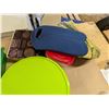 Image 6 : (2) Bags full of Misc. Tupperware and Tins and etc. As Shown