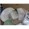 Image 8 : (2) Bags full of Misc. Tupperware and Tins and etc. As Shown