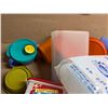 Image 5 : (2) Bags full of Misc. Tupperware and Tins and etc. As Shown